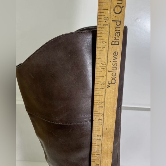 Brown Leather Knee High Boots Size 7.5 Timeless Equestrian Classic - Picture 8 of 10